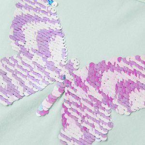 vidaXL Koszulka dziecięca, półrękawki, miętowa, 140 4