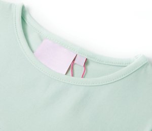 vidaXL Koszulka dziecięca, półrękawki, miętowa, 128 3