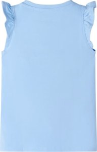 vidaXL Koszulka dziecięca, z falbankami, jasnoniebieska, 116 2