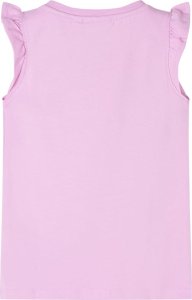 vidaXL Koszulka dziecięca, z falbankami, liliowa, 104 2