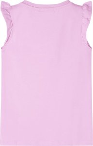 vidaXL Koszulka dziecięca, z falbankami, liliowa, 128 2