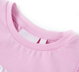 vidaXL Koszulka dziecięca, z falbankami, liliowa, 140 3