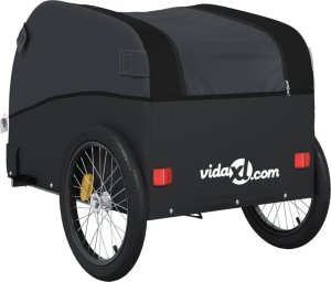 vidaXL Przyczepka rowerowa, czarna, 45 kg, żelazo 8