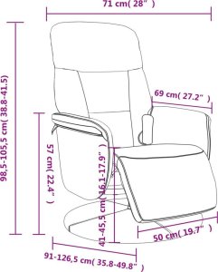 vidaXL Rozkładany fotel masujący z podnóżkiem, ciemnoszary, aksamit 11