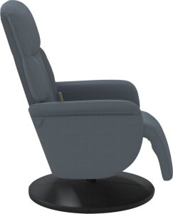 vidaXL Rozkładany fotel masujący z podnóżkiem, ciemnoszary, aksamit 5