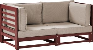 Beliani Sofa ogrodowa drewniana 2-osobowa mahoniowy brąz TRANI Lumarko! 1