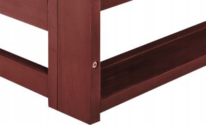 Beliani Sofa ogrodowa drewniana 3-osobowa mahoniowy brąz TRANI 5