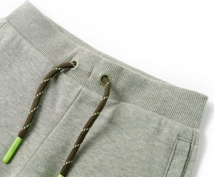 vidaXL Szorty dziecięce ze sznurkiem, jasne khaki melanż, 128 3
