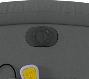 vidaXL Rozkładany fotel masujący, elektryczny, ciemnoszary, tkanina 11