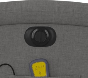 vidaXL Rozkładany fotel masujący, elektryczny, ciemnoszary, tkanina 11