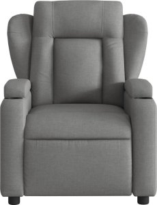 vidaXL Rozkładany fotel masujący, elektryczny, ciemnoszary, tkanina 8