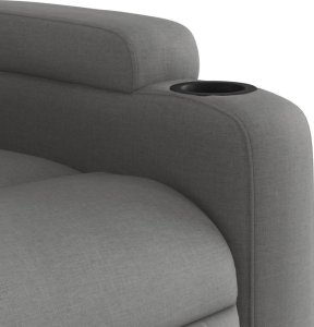 vidaXL Rozkładany fotel masujący, elektryczny, ciemnoszary, tkanina 10