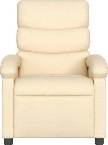 vidaXL Rozkładany fotel masujący, elektryczny, kremowy, tkanina 8