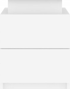 vidaXL Szafka nocna z oświetleniem LED, biała, 35x39x55 cm 8