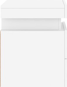 vidaXL Szafka nocna z oświetleniem LED, biała, 35x39x55 cm 9