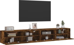 vidaXL Ścienne szafki TV, 2 szt., przydymiony dąb, 100x30x30 cm 5