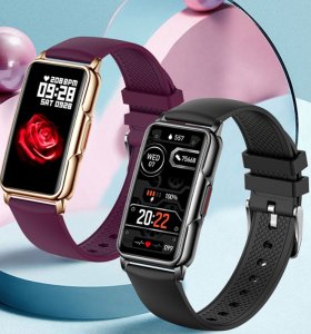 Smartwatch Rubicon Zegarek SMARTWATCH KOMUNIA Rubicon RNCF04 pink/white silicone 11