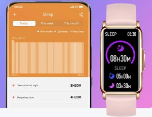 Smartwatch Rubicon Zegarek SMARTWATCH KOMUNIA Rubicon RNCF04 pink/white silicone 9