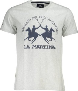 La Martina LA MARTINA T-SHIRT Z KRÓTKIM RĘKAWEM MĘSKI SZARY M 1