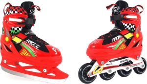 Rolki SMJ sport Rolki 2w1 i łyżwy regulowane roz 37-40 czerwone (ROL188 - 6650) 6