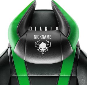 Diablo Poduszka zagłówek Diablo X-Horn ze spersonalizowanym haftem, czarno-zielona 1