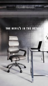 Krzesło biurowe Diablo Chairs V-Modular Szare 13