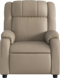 vidaXL vidaXL Rozkładany fotel masujący, elektryczny, cappuccino, ekoskóra 9