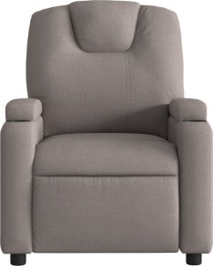vidaXL vidaXL Rozkładany fotel masujący, elektryczny, kolor taupe, tkanina 9