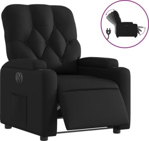 vidaXL Elektryczny fotel rozkładany, czarny, obity sztuczną skórą 2