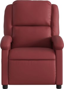 vidaXL Rozkładany fotel masujący, elektryczny, bordowy, sztuczna skóra 9