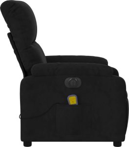 vidaXL vidaXL Rozkładany fotel elektryczny, masujący, czarny, mikrofibra 10