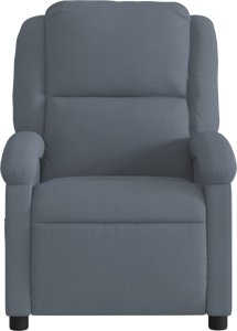 vidaXL vidaXL Rozkładany fotel masujący, elektryczny, ciemnoszary, aksamit 9