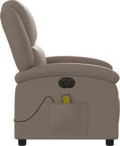 vidaXL Rozkładany fotel masujący, elektryczny, cappuccino 10