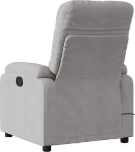 vidaXL vidaXL Rozkładany fotel elektryczny, masujący, jasnoszary, mikrofibra 5