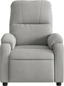 vidaXL vidaXL Rozkładany fotel elektryczny, masujący, jasnoszary, mikrofibra 9