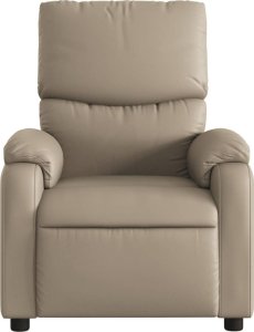 vidaXL vidaXL Rozkładany fotel masujący, elektryczny, cappuccino, ekoskóra 9