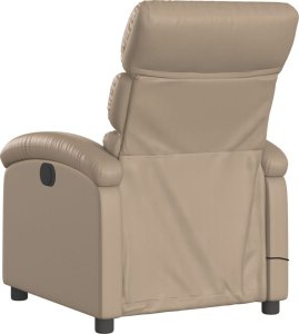 vidaXL Rozkładany fotel masujący, elektryczny, cappuccino 5