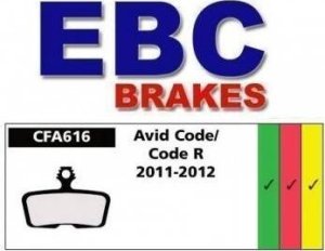 EBC Brakes Klocki rowerowe EBC (organiczne) Avid Elixir/Code 2011-2012 CFA616 Uniwersalny 1