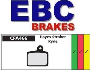 EBC Brakes Klocki rowerowe EBC (organiczne wyczynowe) Hayes Stroker Ryde CFA466R Uniwersalny 1