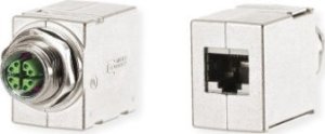 Metz METZ CONNECT Przepust do szafy sterowniczej, M12 z kodowaniem X do RJ45 - prosty 1