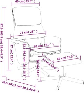 vidaXL Rozkładany fotel masujący z podnóżkiem, czarny, obity tkaniną 11