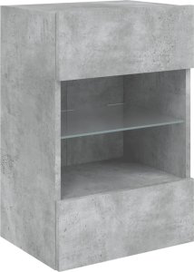 vidaXL Ścienne szafki TV z LED, 2 szt., szarość betonu, 40x30x60,5 cm 7