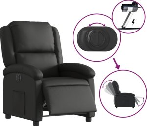 vidaXL Elektryczny fotel rozkładany, czarny 6
