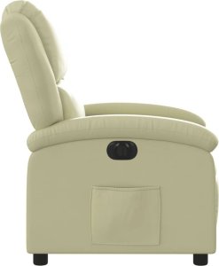 vidaXL Elektryczny fotel rozkładany, kremowy 9