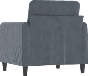 vidaXL Fotel, ciemnoszary, 60 cm, obity aksamitem 5