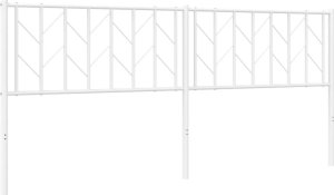 vidaXL Metalowe wezgłowie, białe, 193 cm 2