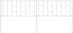 vidaXL Metalowe wezgłowie, białe, 193 cm 4