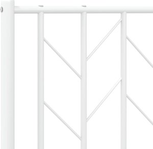 vidaXL Metalowe wezgłowie, białe, 193 cm 6