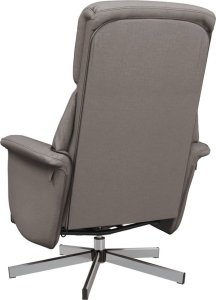 vidaXL Rozkładany fotel masujący z podnóżkiem, taupe, obity tkaniną 6