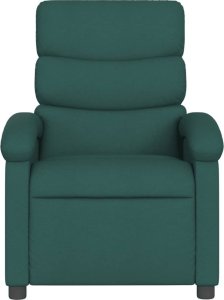vidaXL Rozkładany fotel masujący, elektryczny, ciemnozielony, tkanina 8